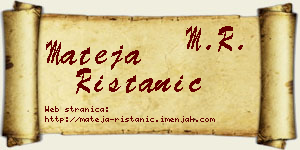 Mateja Ristanić vizit kartica